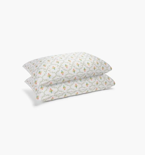 Pastel Trellis Pillowcase Set | Hill House Home