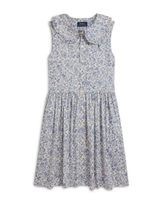 Girls' Floral Slub Cotton Shirtdress - Little Kid, Big Kid | Bloomingdale's (US)
