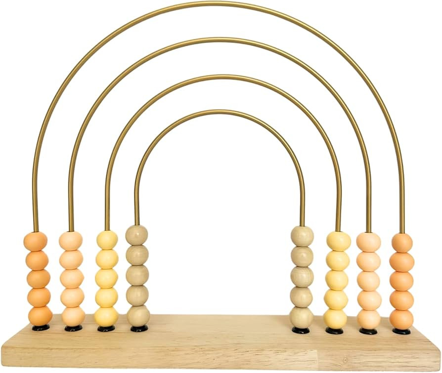 Addy&Oakley Neutral Abacus-Gender Neutral Baby Toy-Montessori Toys-Toddler Learning Toy-Rainbow A... | Amazon (US)