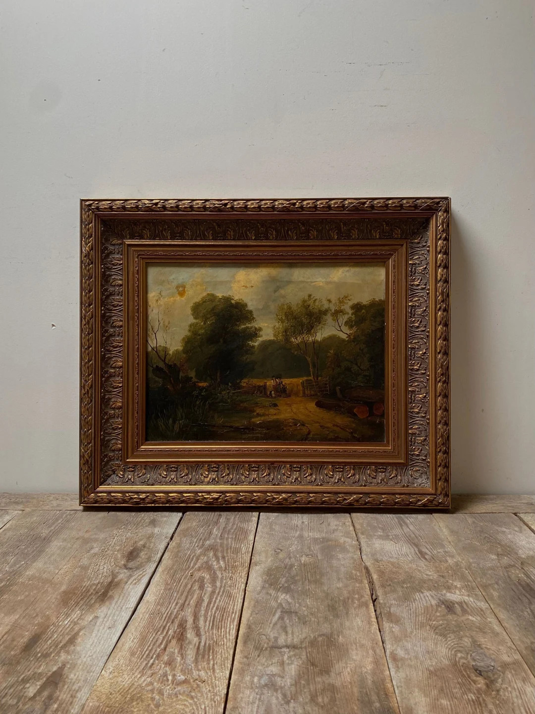 19th Century Dutch Landscape Oil Painting, Antique Farming, Antique Moody Country, Original Oil o... | Etsy (US)