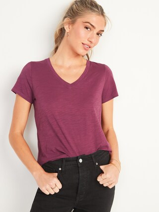 EveryWear Slub-Knit V-Neck T-Shirt for Women | Old Navy (US)