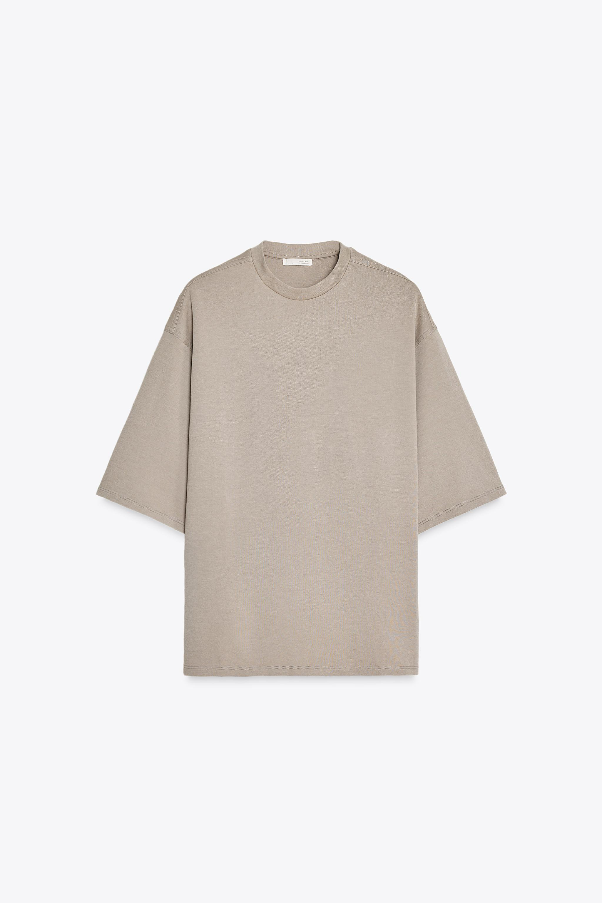 WASHED EFFECT INTERLOCK T-SHIRT | Zara US