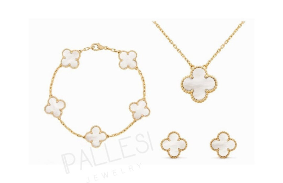 High Quality Four Leaf Clover Jewelry Set / Sets 18K Gold - Etsy | Etsy (US)