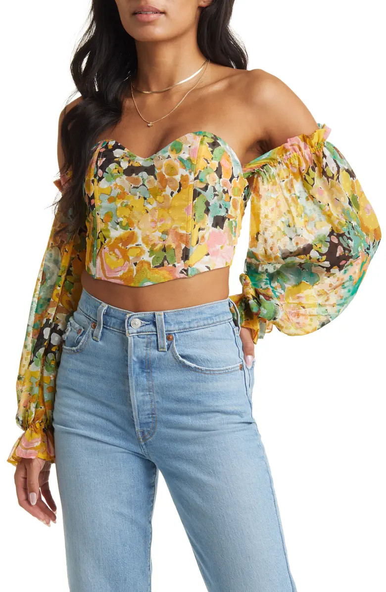 VICI Collection Off the Shoulder Corset Crop Top | Nordstrom | Nordstrom