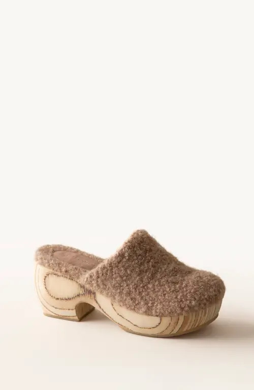Huma Blanco Celeste Clog in Oatmeal Alpaca at Nordstrom, Size 38 | Nordstrom