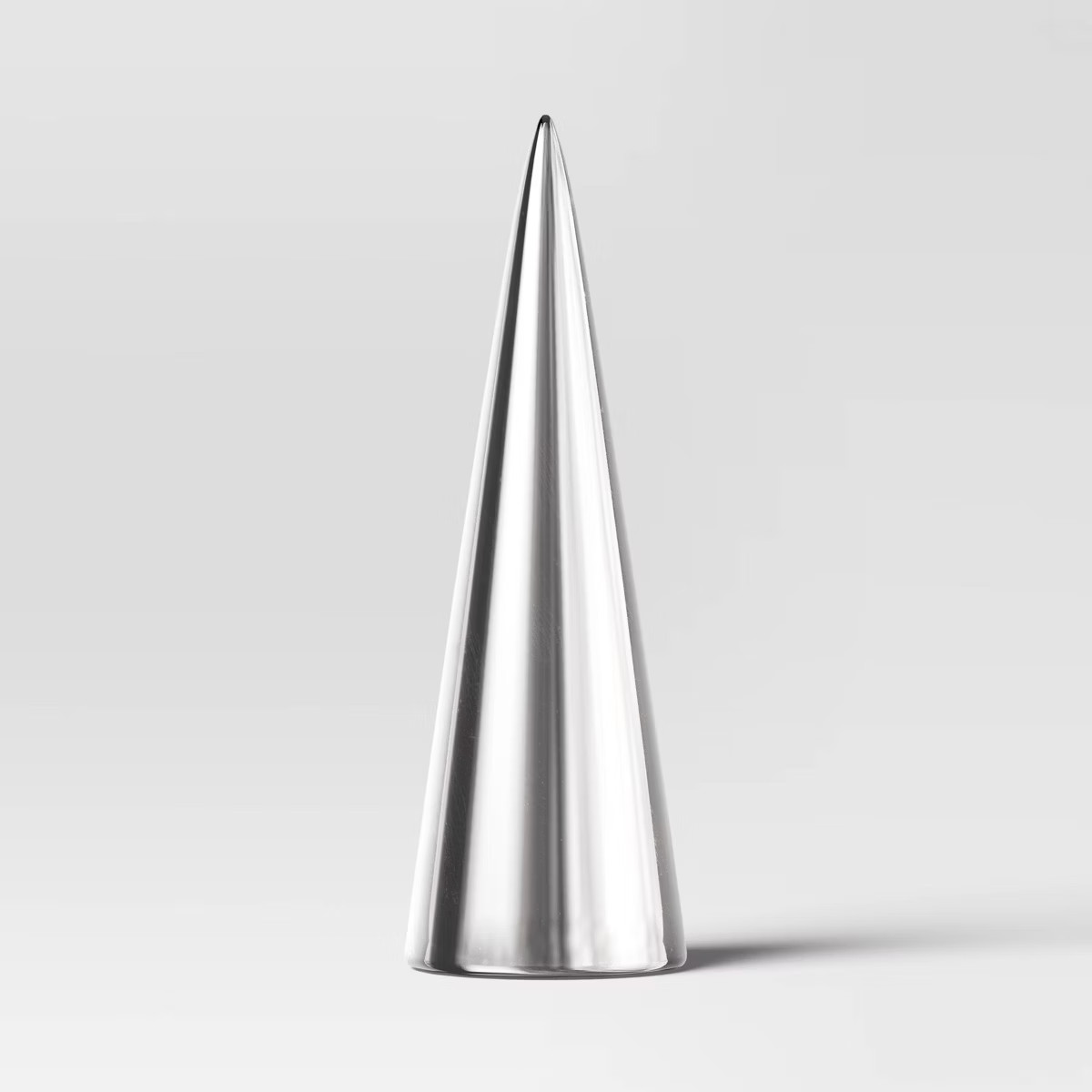 14" Plated Ceramic Cone Christmas Tree Sculpture - Wondershop™ Silver | Target