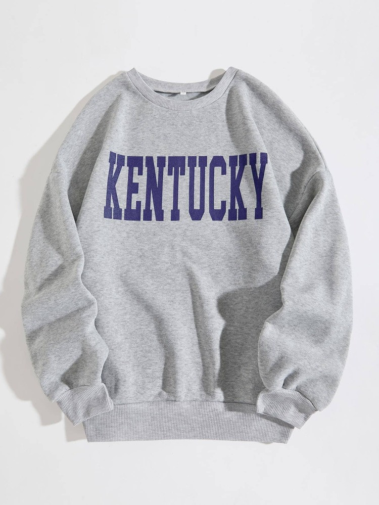 Letter Graphic Thermal Pullover | SHEIN