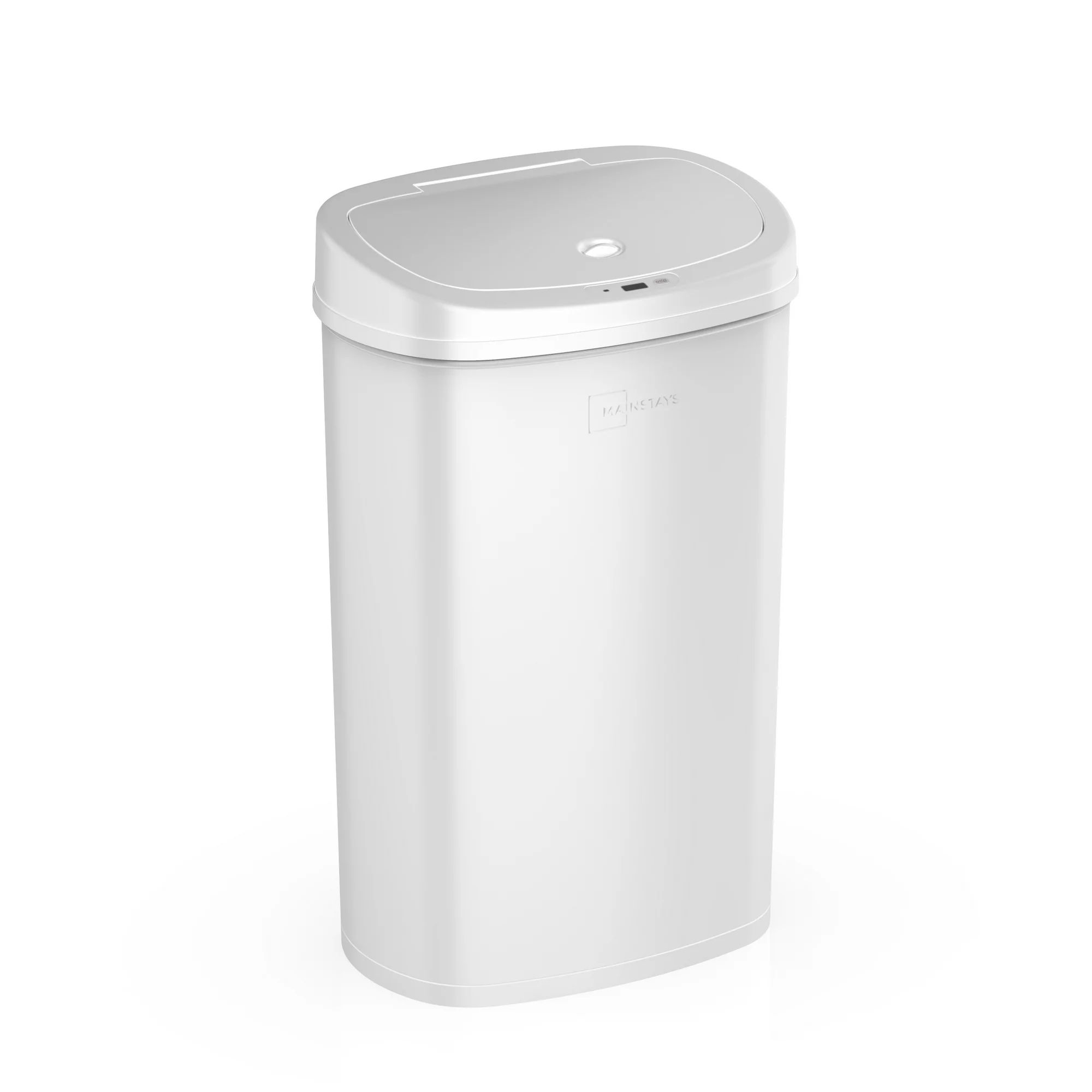 Mainstays, 13.2 Gal/50 L Motion Sensor Trash Can, White Stainless Steel | Walmart (US)