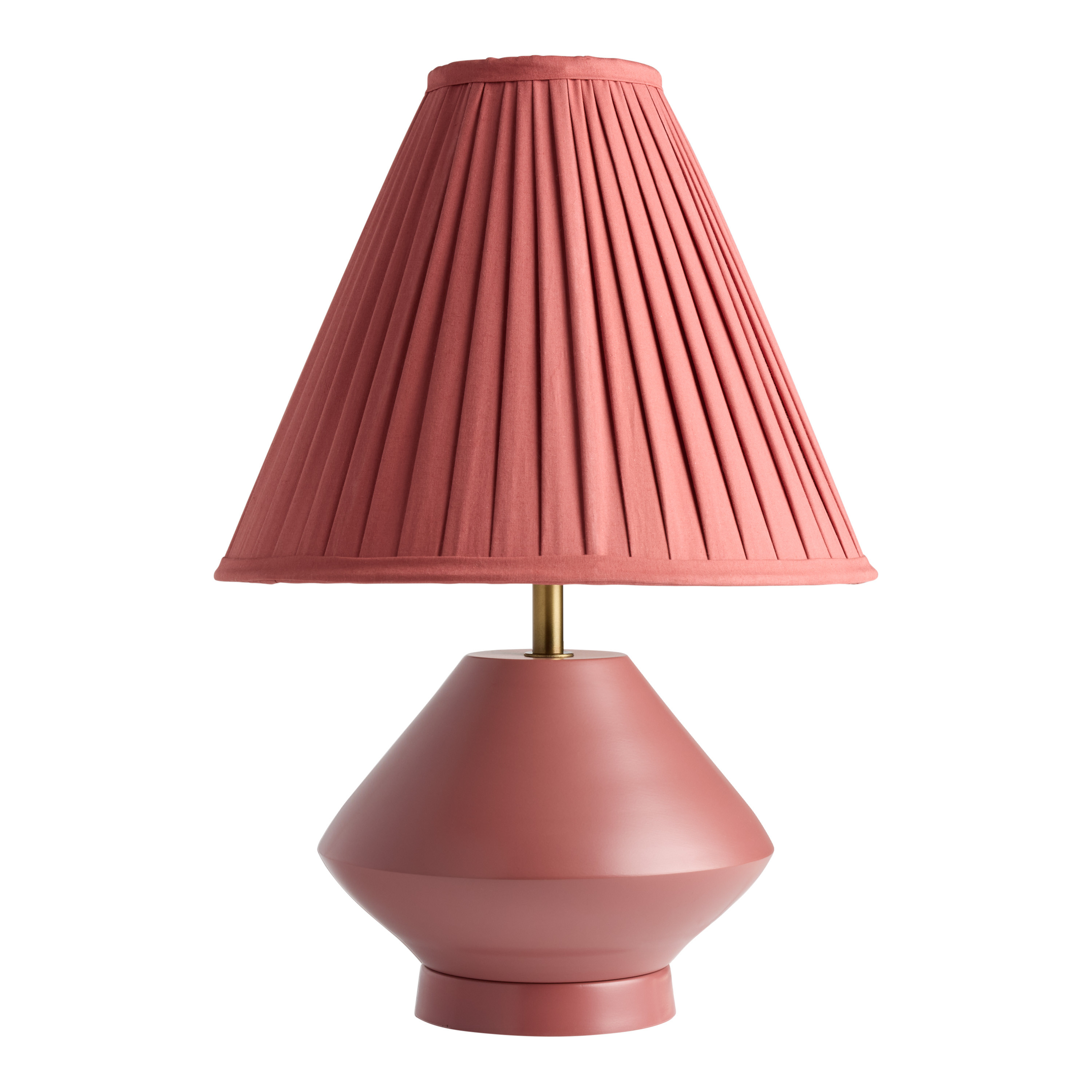 Marsala Red Metal Pleated Empire Shade Table Lamp | World Market
