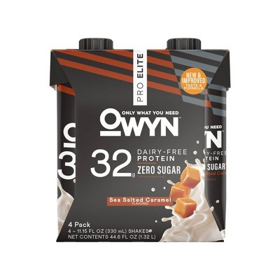 OWYN Pro Elite Vegan 32g Protein Keto Shake - Sea Salted Caramel - 11.15 fl oz/4pk | Target
