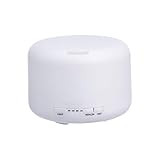 AmazonBasics Ultrasonic Aromatherapy Essential Oil Diffuser 500ml White Base with Timer and 7 Colors | Amazon (US)