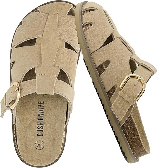 CUSHIONAIRE Benson Women’s Fisherman Clog – Suede Slip-On Sandal with Adjustable Buckle & Con... | Amazon (US)