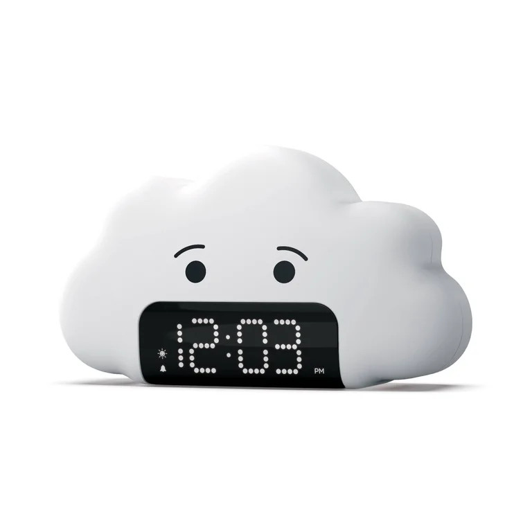 Kids' Wake up Light Alarm Cloud Clock White: Digital Bedroom Clock, LED Display for Boys | Walmart (US)