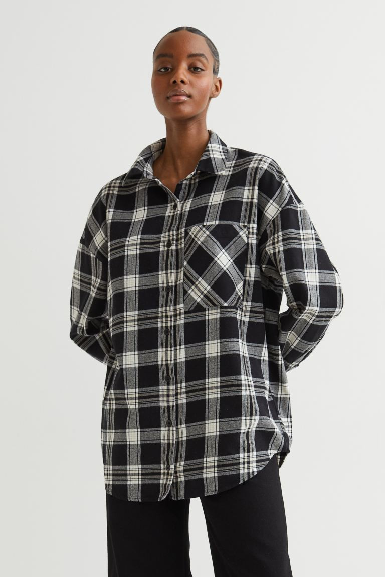 Oversized flannel shirt | H&M (UK, MY, IN, SG, PH, TW, HK)