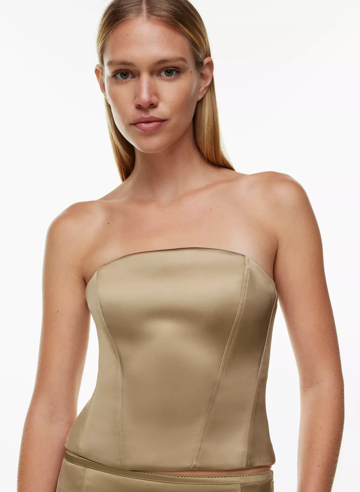 CASTLE SATIN BUSTIER | Aritzia