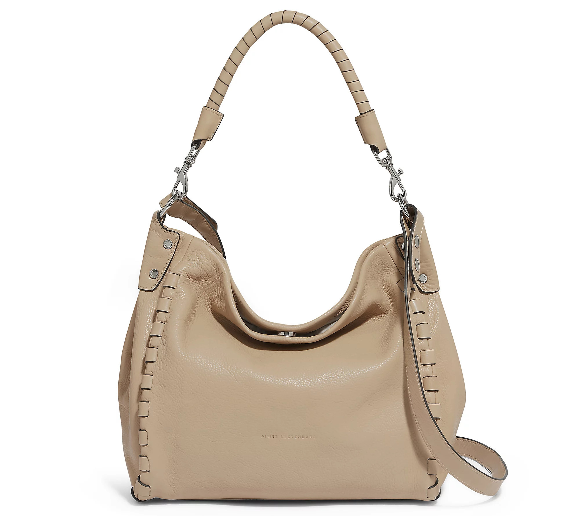 Aimee Kestenberg Zen Leather Hobo Bag w/ Crossbody Strap | QVC