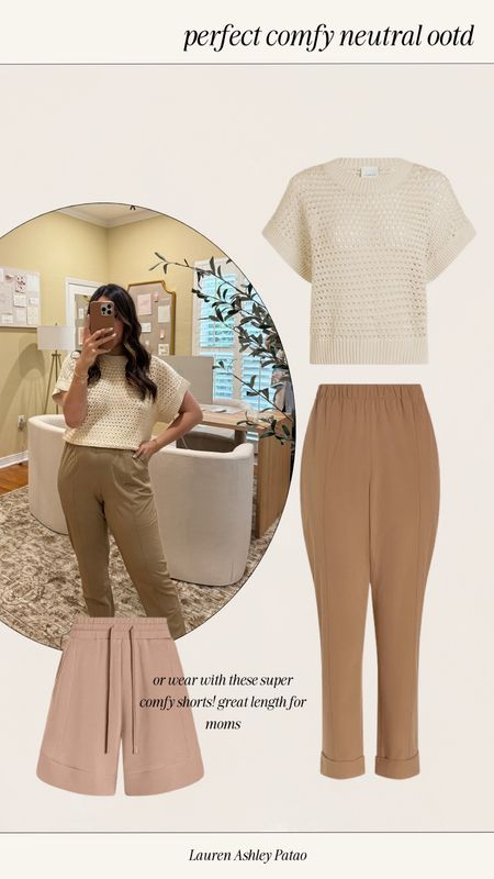 Easy neutral outfit of the day. Such a good wardrobe staple! Wearing a small in top and medium in pants but need a small for pants! 

#LTKstyletip