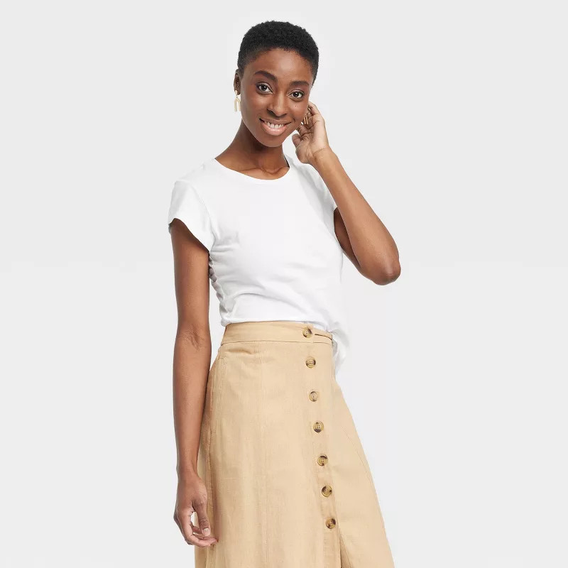 Women's Fitted Crew Short-Sleeve T-Shirt - Universal Thread™ | Target