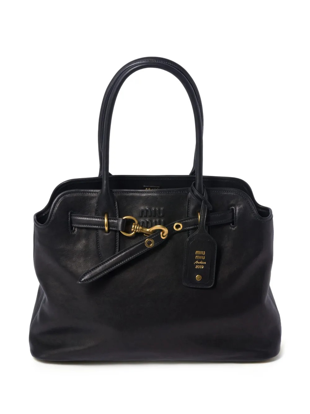 Miu Miu nappa-leather Tote Bag - Farfetch | Farfetch Global