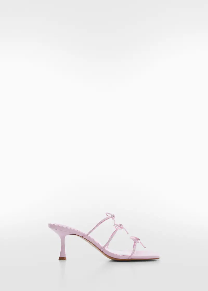 Bows leather sandals -  Women | Mango USA | MANGO (US)