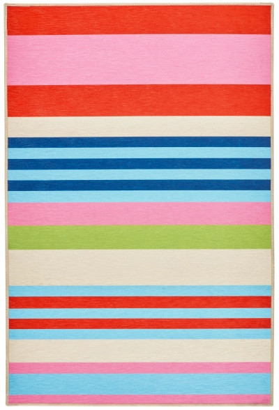 Beach Stripe Multi Machine Washable Rug | Annie Selke
