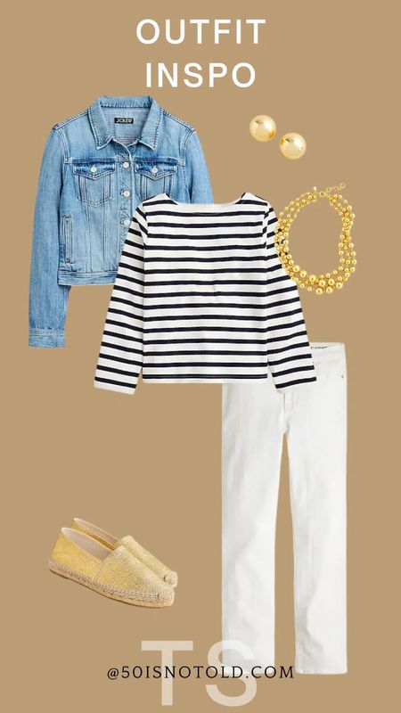 Outfit Inspo! Outfit of the day!
Casual Style | Stripes | Nautical | 
JCrew Style



#LTKfindsunder100 #LTKover40