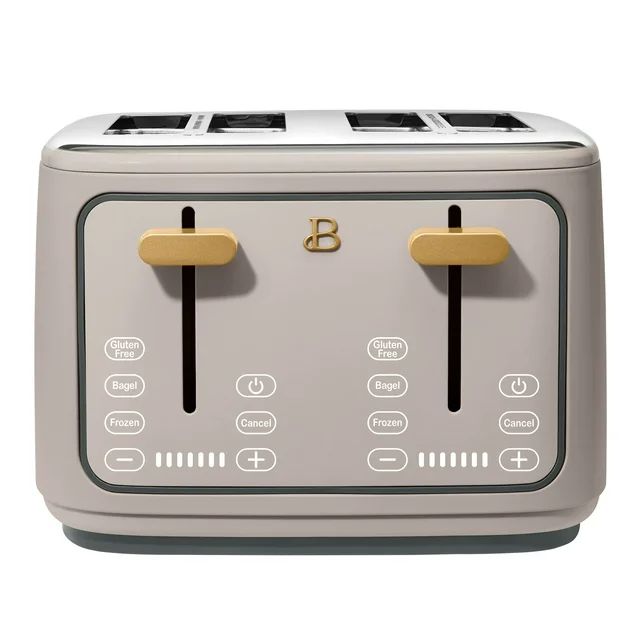 Beautiful 4-Slice Toaster with Touch-Activated Display, Porcini Taupe by Drew Barrymore | Walmart (US)