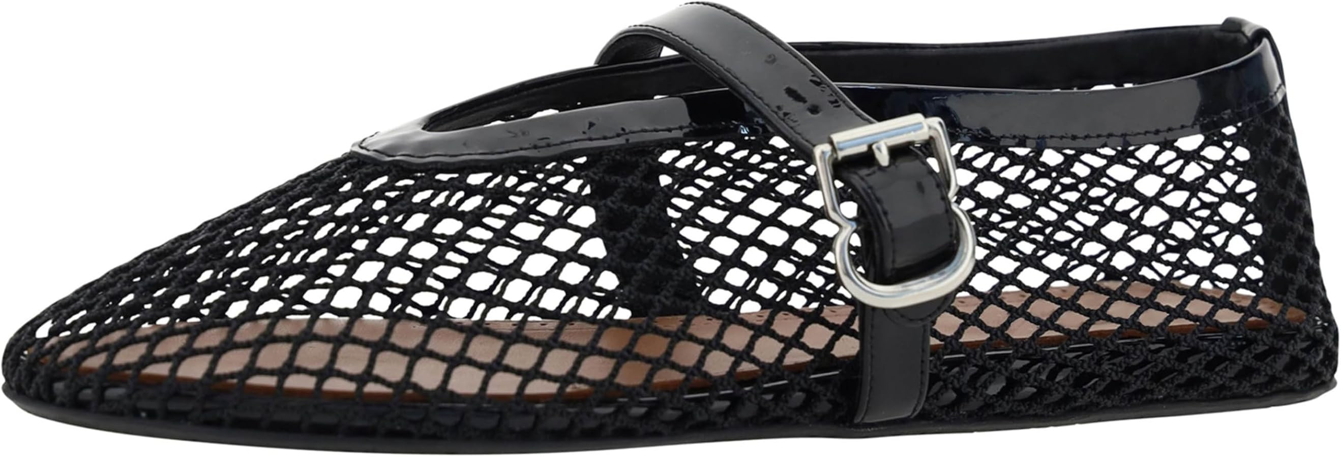 AMINUGAL Mesh Ballet Flats Shoes for Women Fashion Round Toe Fishnet Flats for Women Buckle Strap... | Amazon (US)