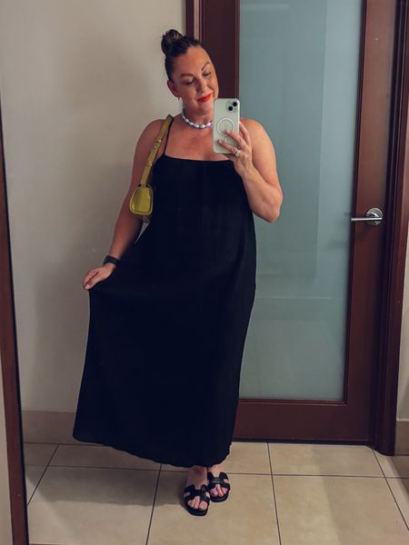 A black dress in summer that you can just throw on is a must have 🖤. Black dress. Summer dress . Casual styling. 

#LTKOver40 #LTKMidsize #LTKStyleTip