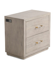 Large Grey Two Drawer Nightstand | Marshalls