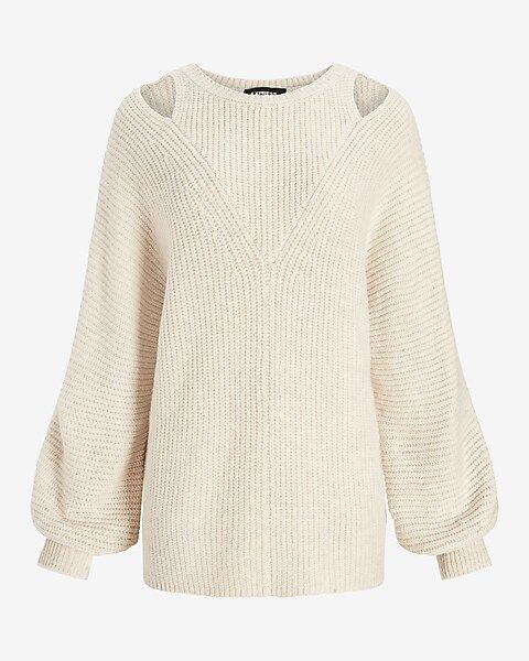Shoulder Cutout Tunic Sweater | Express