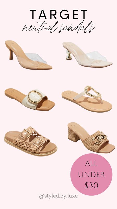 Neutral spring and summer sandals for every occasion 

All under $30 today! 

#LTKStyleTip #LTKShoeCrush #LTKSaleAlert