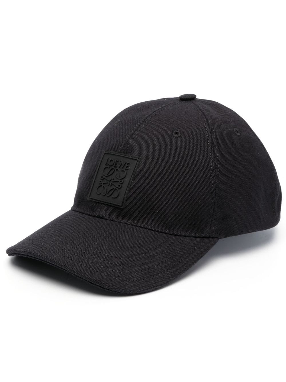 LOEWE logo-patch cotton cap - Black | Farfetch Global