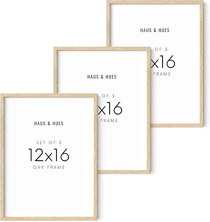 HAUS AND HUES 12x16 Picture Frame Wood - Frame for 12x16 Print, Frame for Poster, Frame for Wall ... | Amazon (US)