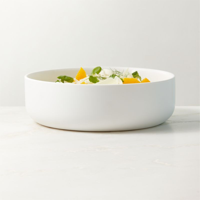 Mori Matte White Serving Bowl + Reviews | CB2 | CB2