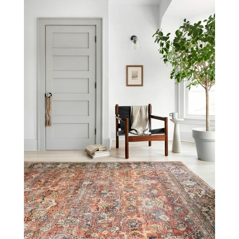 Loloi II Layla Printed Oriental Distressed Spice / Marine Area Rug - Walmart.com | Walmart (US)