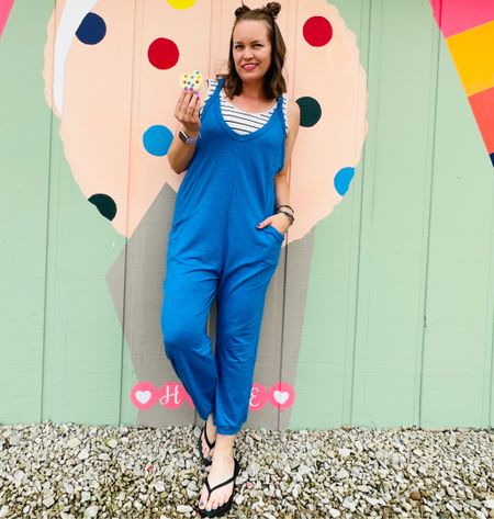 The jumpsuit trend is still going strong! What’s better than a comfy lounge piece that looks put together enough for date night? This is a favorite of mine and is so simple to the Free People hot shot jumpsuit! 