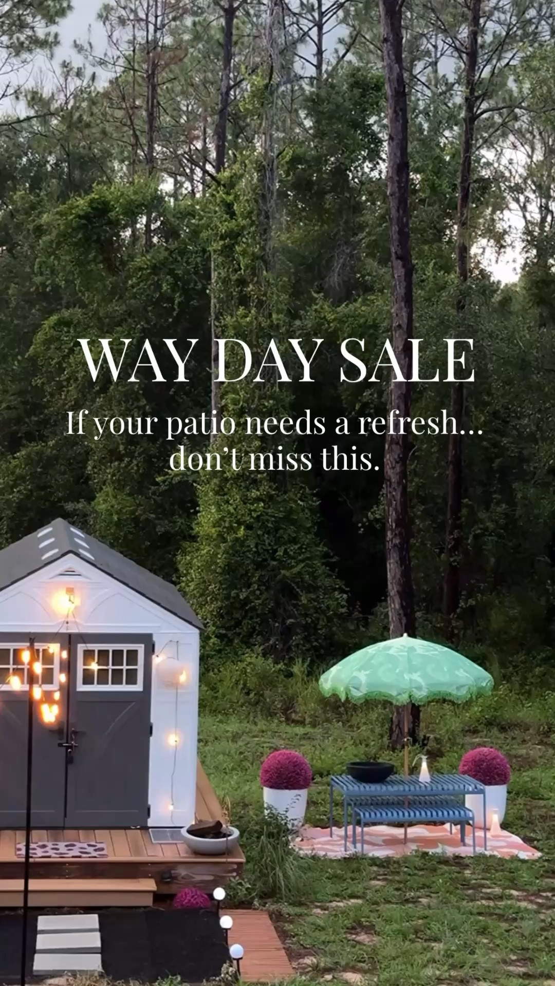 Way Day means all my outdoor backyard and patio furniture and decor are on sale! Everything from pots and planters to sofas and lighting! On sale! 

#LTKHome #LTKSeasonal #LTKSaleAlert