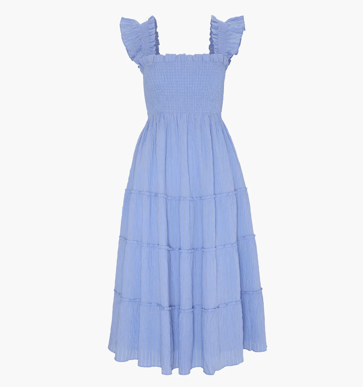 The Ellie Nap Dress - Bluebird Tonal Seersucker | Hill House Home US