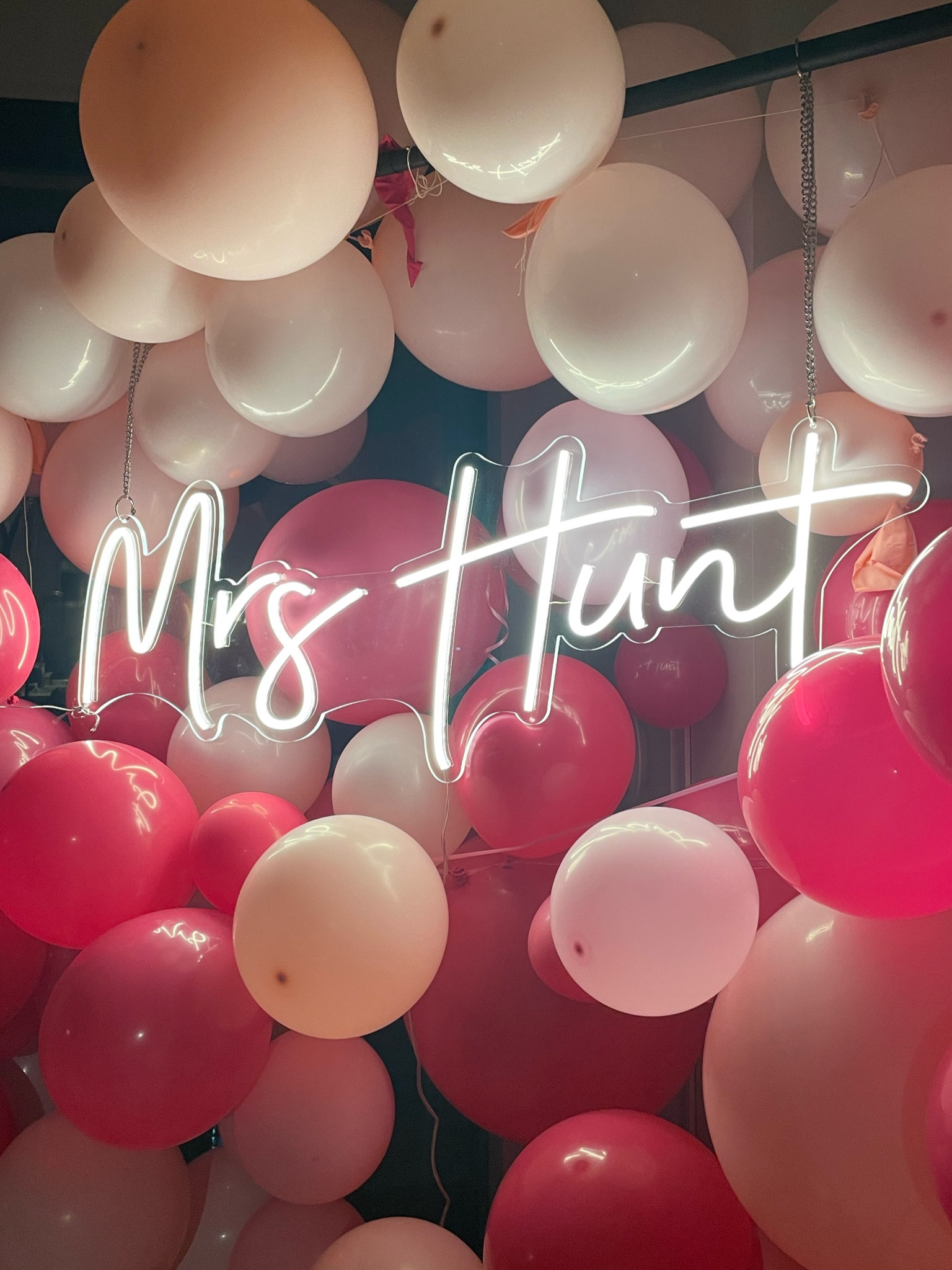 Custom neon sign with my future last name! This was the cutest little addition to my bachelorette decorations! I bought it from Amazon pretty last minute but still made it on time 🩷 this would make such a great gift for a friend during a special occasion. There are more fonts available! The size I got was 42”, font Hesterica - total roughly $151. 

Categories: 
Bachelorette decor bachelorette party hens party hen do neon sign custom neon sign name sign Mrs party decor party decorations gift ideas  

#LTKParties