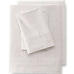 Cotton Oxford Stripe Bed Sheet Set | Lands' End (US)