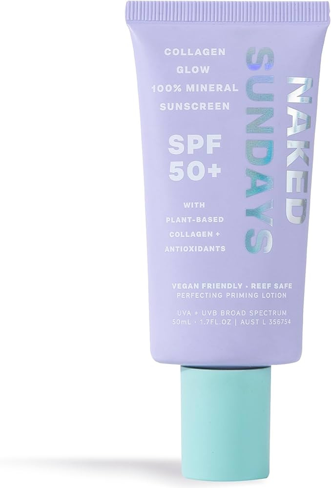 Naked Sundays SPF 50+ Daily Facial Moisturizer, All-in-one 100% Mineral Sunscreen, Face Lotion, M... | Amazon (US)