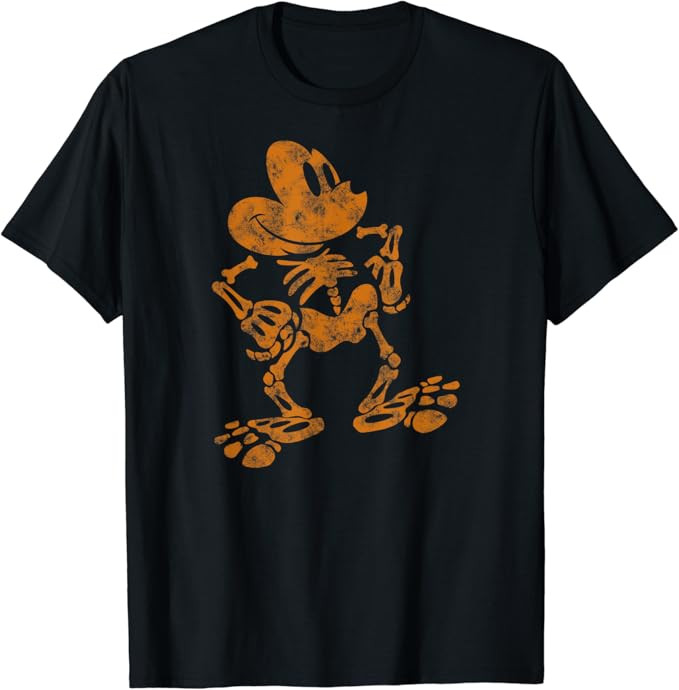 Disney Mickey Mouse Halloween Skeleton T-Shirt | Amazon (US)