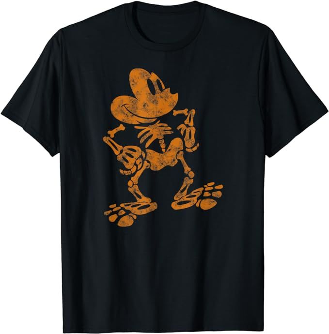 Disney Mickey Mouse Halloween Skeleton T-Shirt | Amazon (US)