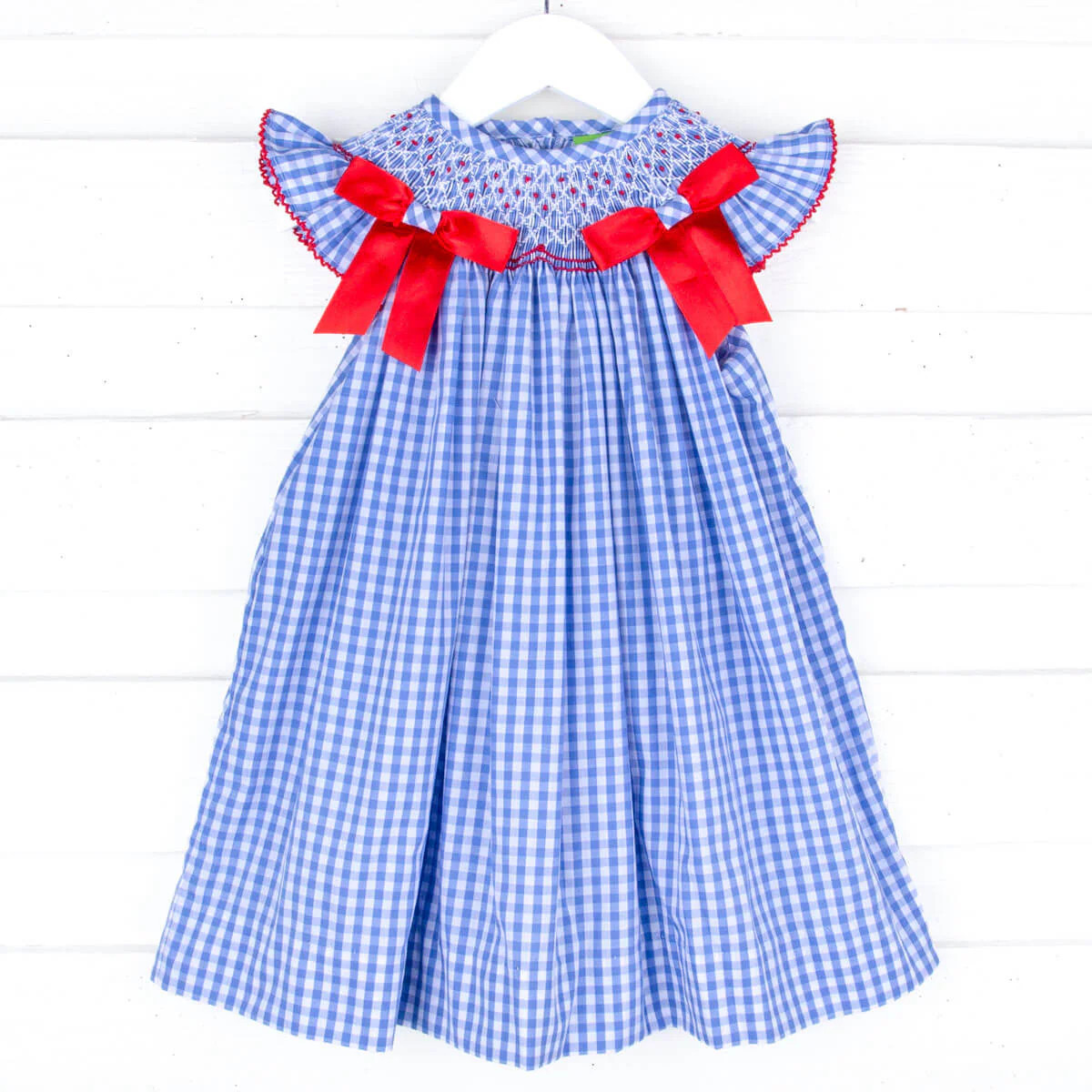 Summer Blues Smocked Bow Dress | Classic Whimsy