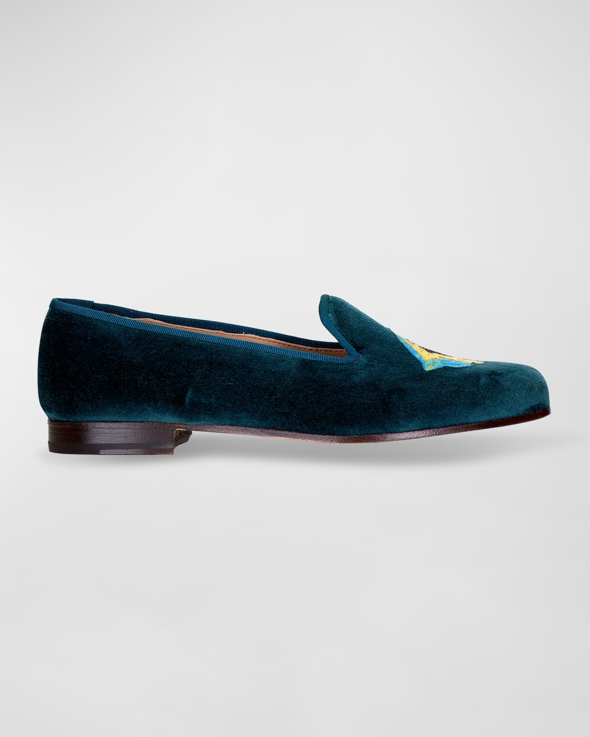 Paradise Birds Velvet Smoking Loafers | Neiman Marcus