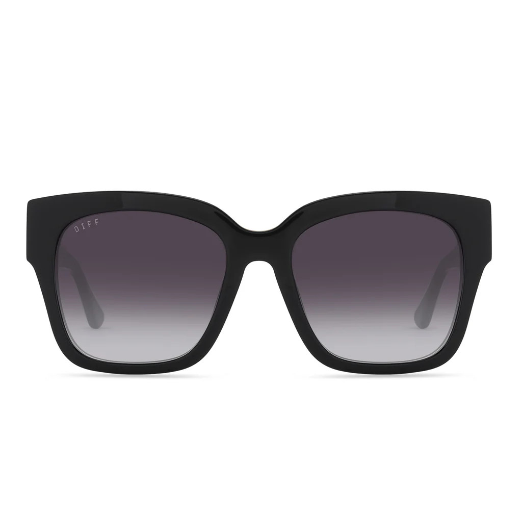 BELLA II - BLACK + GREY GRADIENT SHARP SUNGLASSES | DIFF Eyewear