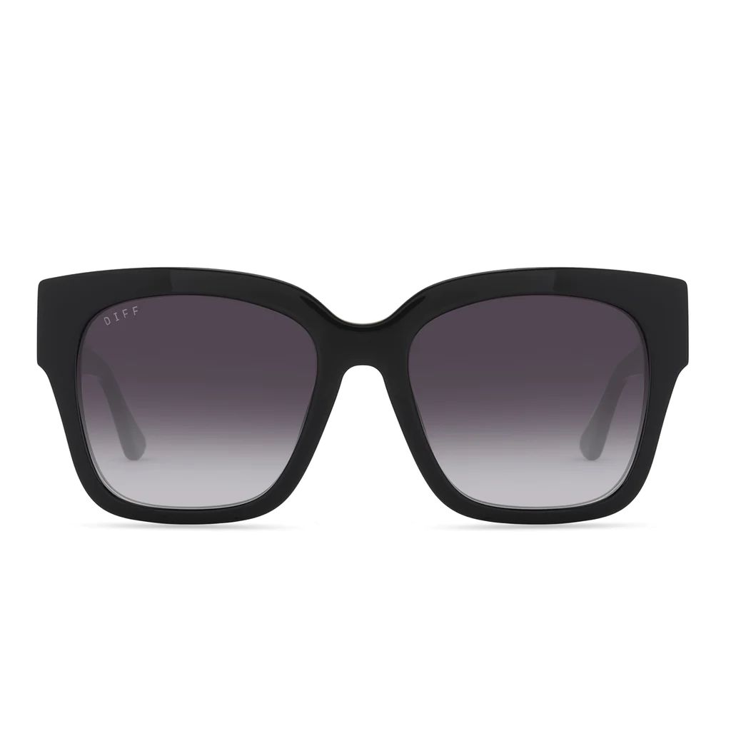 COLOR: black   grey gradient sharp sunglasses | DIFF Eyewear