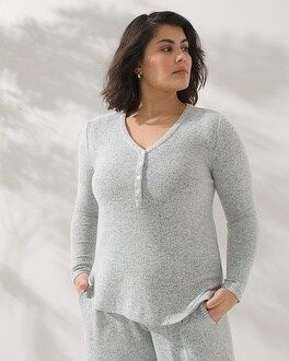 Brushed Cozy Henley Pajama Top | Soma Intimates