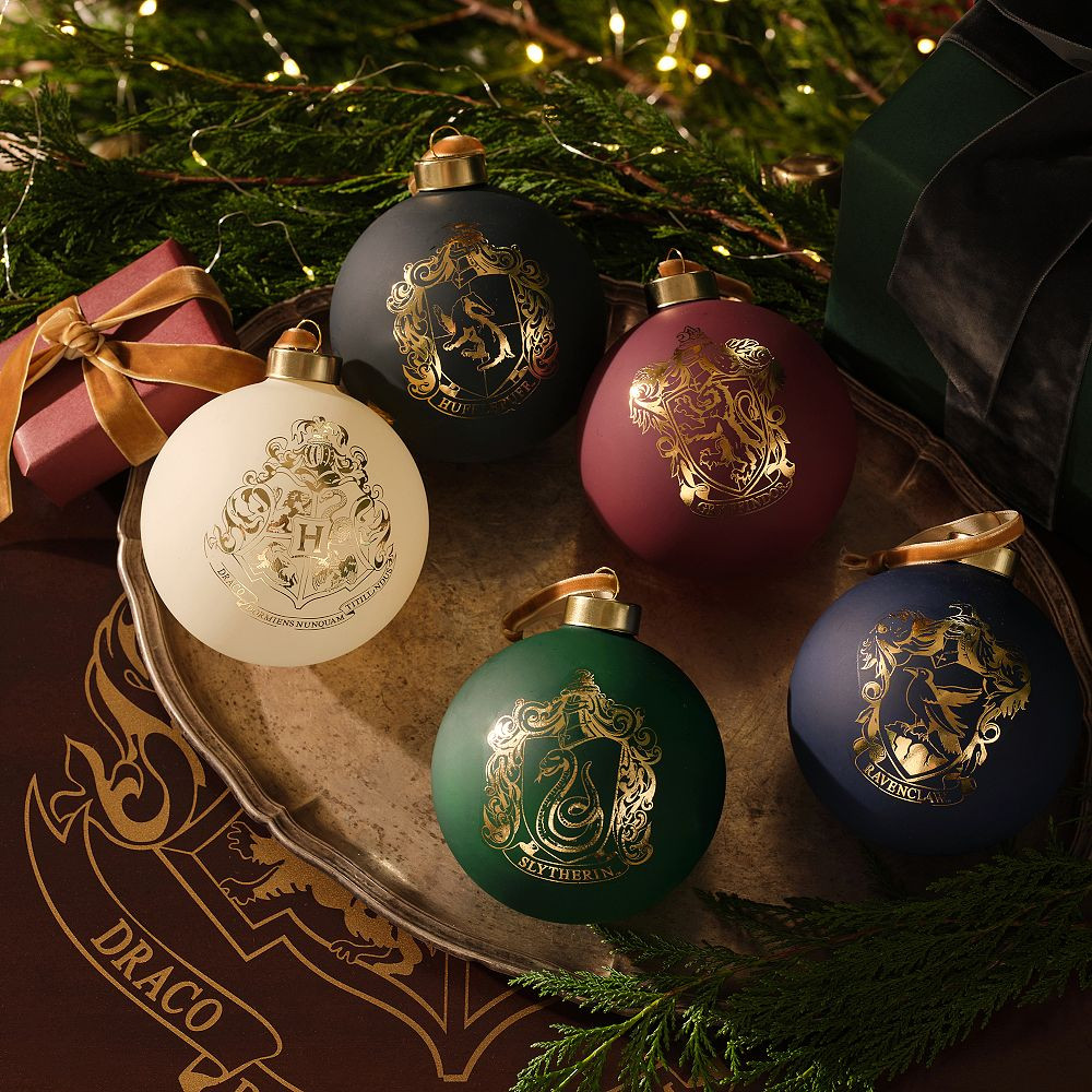 Harry Potter\u2122 House Round Ornaments - Set of 5 | Pottery Barn Teen